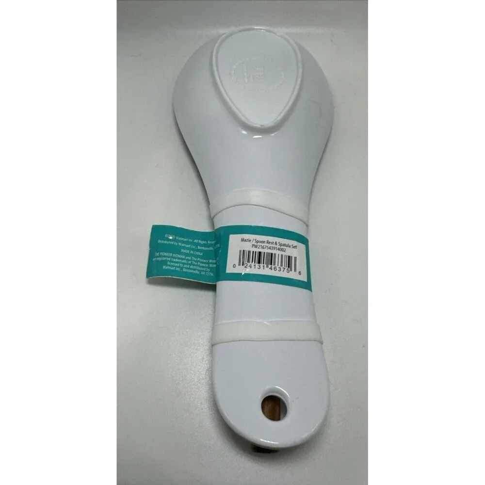 The Pioneer Woman Melamine Spoon Rest and Silicone Spatula Set Mazie Pattern NEW